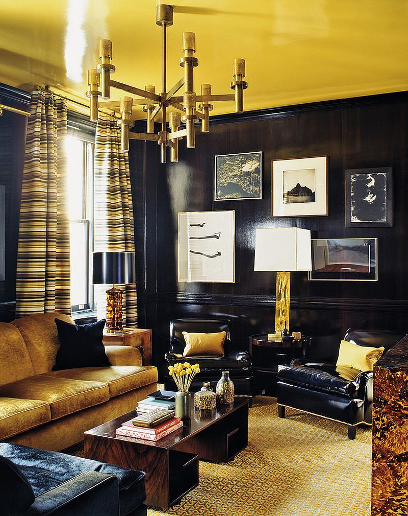 black and gold interior design